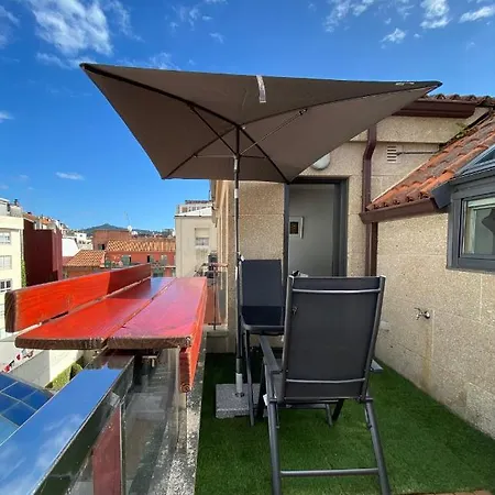 Ferienwohnung Atico Rey Davina Centro Y Playa Vilagarcia de Arousa Exterior foto