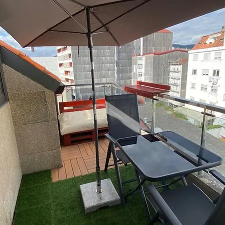 Ferienwohnung Atico Rey Davina Centro Y Playa Vilagarcia de Arousa Exterior foto